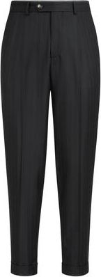 Brunello Cucinelli Chalk stripe trousers in Black at Nordstrom, Size 50 It