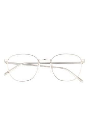 KIMEZE 50mm Round Optical Glasses in Silver Silver Transparent at Nordstrom Rack