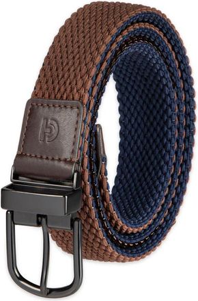 Cole Haan Reversible Stretch Web Belt in Brown/Navy at Nordstrom, Size 44