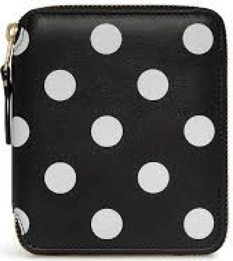 Comme Des Gar&ccedil;ons Polka Dot Leren Portemonnee - Dames - Portefeuilles - Zwart - ONE Size - Leer - Accessoires