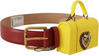 Dolce & Gabbana Leren Riem - Dames - Riemen - Rood - ONE Size - Leer - Accessoires