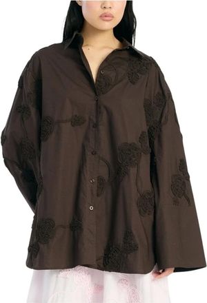 Rotate Rotate Birger Christensen, Donna, Camicette, Marrone, S, new