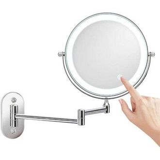 OEM Espejo De Maquillaje Led De 8 Pulgadas, Espejo De Aumento Iluminado Para Montaje En Pared, Aumento De 1x/10x, 3 Colores Ajustables, Carga Usb