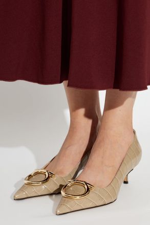 Ferragamo Lara Heeled Shoes, Womens, Beige