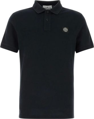 Stone Island Tops, Heren, Zwart, S, Katoen, 2200008 Poloshirt