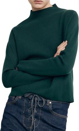 Mango Funnel Neck Sweater in Dark Green at Nordstrom, Size X-Small