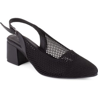 Elie Tahari Pisa Slingback Cap Toe Pump in Black at Nordstrom, Size 7.5