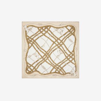 Burberry Knot Check Silk Scarf