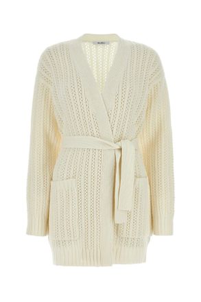 Max Mara Ivory Wool Blend Balzac Cardigan