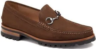 Johnston & Murphy Baldwin Lug Sole Bit Loafer in Brown Waxed English Suede at Nordstrom Rack, Size 10.5