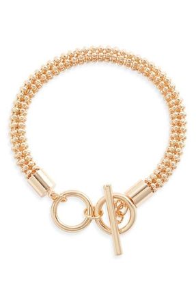 Open Edit Ball Chain Toggle Bracelet in Gold at Nordstrom