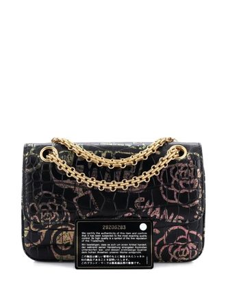 Chanel Reissue 2.55 Flap Bag Graffiti Crocodile Embossed Calfskin Mini crossbody bag - Zwart
