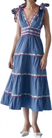 Celia B Chelili Midi Dress In Blue