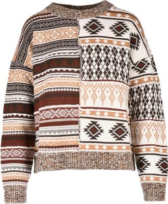 Ballantyne Crew Neck Sweater - Brown/Beige