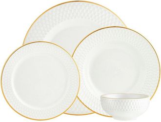 Godinger Avea Porcelain 16Pc Dinnerware Set