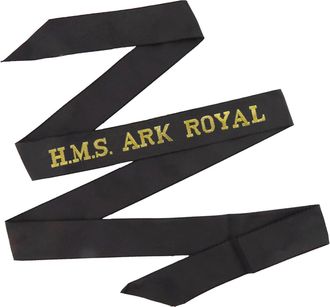 Generic HMS Ark Royal Cap Tally - Royal Navy - Military Hat Tallies Nylon Ribbon