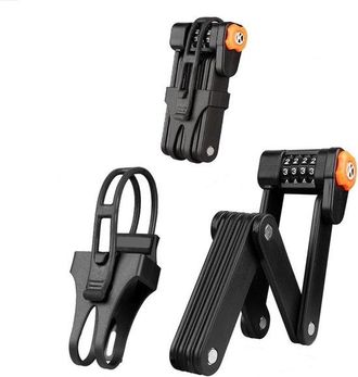 OEM Candado Plegable De Cadena Para Bicicleta, Candado De Seguridad Plegable Para Bicicleta De Monta&ntilde;a, Negro, 15,5 X 7,5 Cm