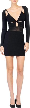 Ronny Kobo Rivera Knit Dress In Black