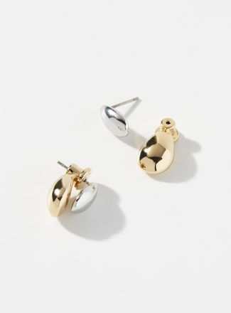 Simons Womens Two-tone modern earrings