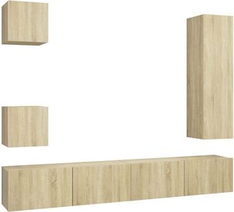 vidaXL Vidaxl - 5 Piece tv Cabinet Set Sonoma Oak Engineered Wood