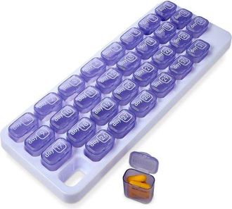 OEM Paquete Mensual De Dos Unidades - 31 D&iacute;as, Extra&iacute;ble, Caja De Almacenamiento Port&aacute;til, Ideal Para Uso Diario Y Viajes, Color Morado