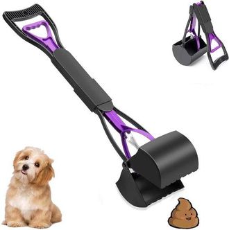 OEM Recogedor De Excrementos De Perro Plegable, Negro 60cm, Recogedor De Excrementos De Perro, Pala Para Excrementos De Perro, Mango Largo, Port&aacute;til