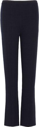 Barrie x Sofia Coppola cropped knitted leggings - women - Lambs Wool/Cashmere/Polyester - L - Blue