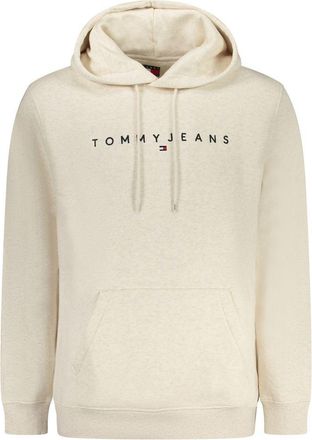 Tommy Hilfiger Mens Jeans Logo Hoodie - Ivory Cotton - Size X-Large