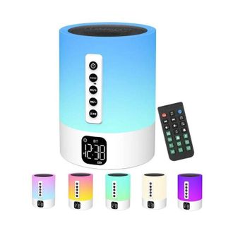 OEM L&aacute;mpara De Noche Con Altavoz Bluetooth Crezuo, Despertador Y Generador De Ruido Blanco, Luz Nocturna Multifuncional Con Altavoz Bluetooth Para Beb&eacute;s Y