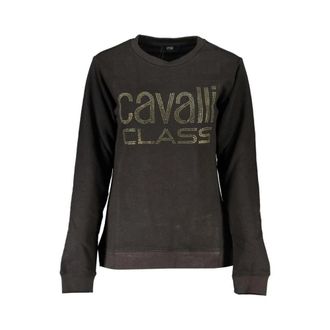 Cavalli Crew Neck Sweatshirt - Dames - Sweatshirts - Zwart - XS - Katoen - Hoodies & sweatvesten