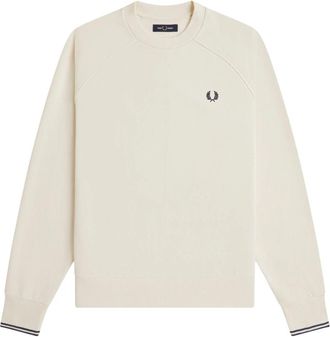 Fred Perry Sweatshirts - Heren - Sweatshirts - Beige - L - Katoen - Hoodies & sweatvesten