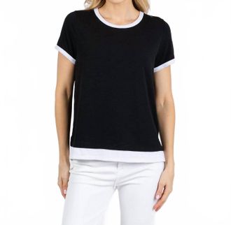 Nally & Millie Leah Layered Tee In Black
