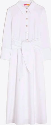 Vilagallo Blanco Poplin Dress In White