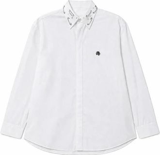 John Richmond Shirt met decoratieve kraagdetails - Heren - Casual Overhemden - Wit - 3XL - Overhemden