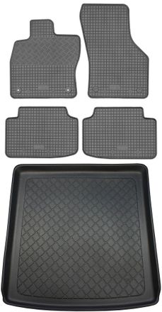OEM Skoda Octavia Iii 5e Kombi (5 Puertas) De 05.2013 A 05.2020. Juego: Alfombrillas De Goma Para Coche + Alfombrilla Para Maletero