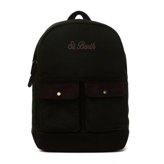 MC2 Saint Barth Cody Wax Embroidered Logo Utility Backpack