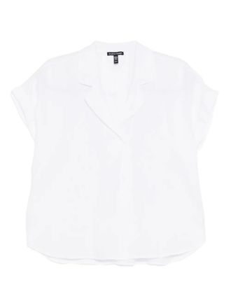 Eileen Fisher cotton notch-collar top - women - Organic Cotton - M - White
