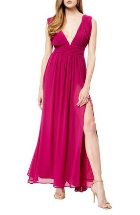 By Design Love by Design Athen Plunging V-Neck Maxi Dress in Berry at Nordstrom Rack, Size X-Small
