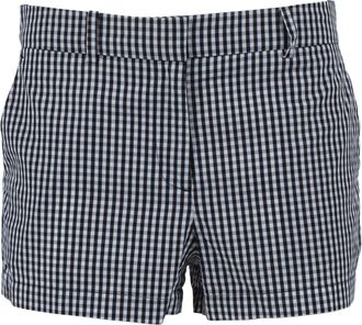 Michael Kors Gingham Flat Front Short