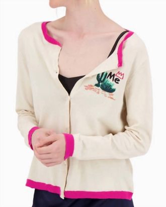 Me369 Jan Cotton Cardigan In Horse