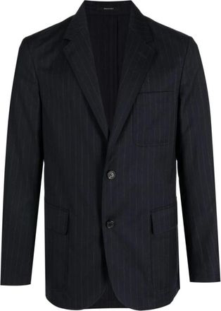 Dunhill Navy Pinstripe Wool Blazer