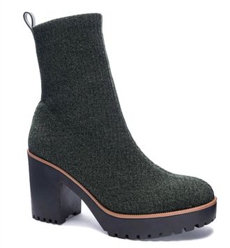Chinese Laundry Womens Garvey Knit Boots In Olive