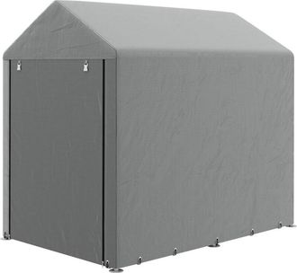 OUTSUNNY Tenda Garage Capanno Attrezzi Anti uv 120x179x165cm Grigio Chiaro - Outsunny