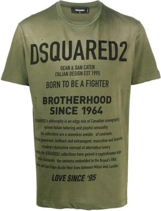 Dsquared2 Destroy Groen T-shirt - Heren - T-shirts - Groen - XS - Katoen - Tops