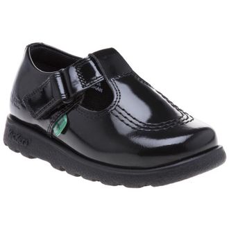 Kickers Girls Kickers Children Fragma T-Bar Patent Shoes in Black