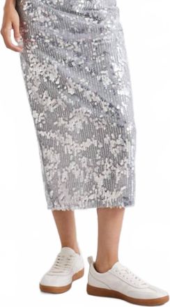 Marella Mlsarca Sequinned Skirt In Silver