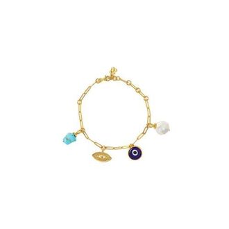 Ottoman Hands Cornicello Evil Eye Charm Bracelet in Brass at Nordstrom