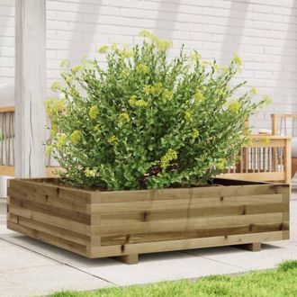 vidaXL Jardinera De Madera De Pino Impregnada 90x90x26,5 Cm Vidaxl