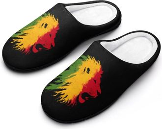 Generic Rasta Lion Funny Womens Cotton Slippers Shoes Novelty Soft Non-Slip Sole Home Shoe