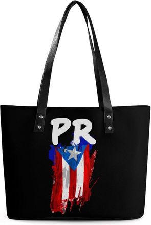 Generic Puerto Flag PR Puerto Boricua Tote Bags for Women Cute Shoulder Purses Handbags